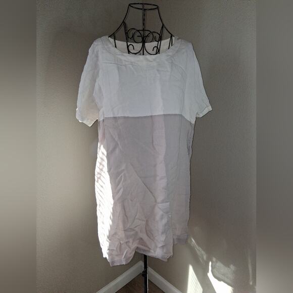 White and Gray Casual Dress - Picture 1 of 4